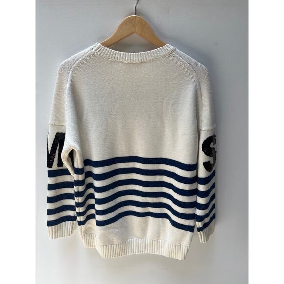 Maje Mystica Striped & Sequined Resort Sweater Size 0 - Picture 5 of 14